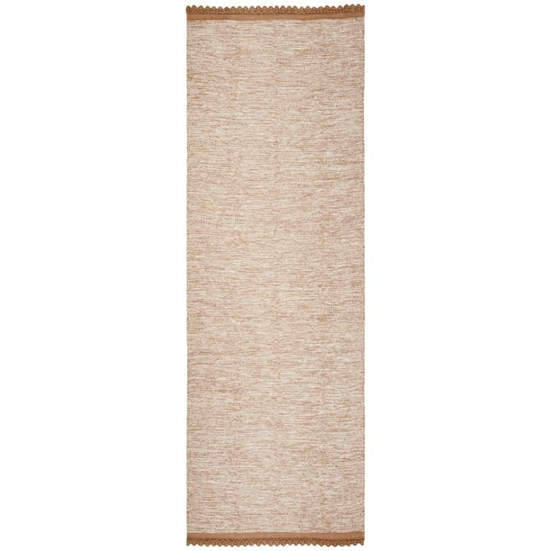Safavieh Montauk Collection MTK615F Handmade Cotton Runner Brown 2'3 x 7' Safavieh Montauk Collection MTK615F Handmade Cotton Runner Brown 2'3 x 7'